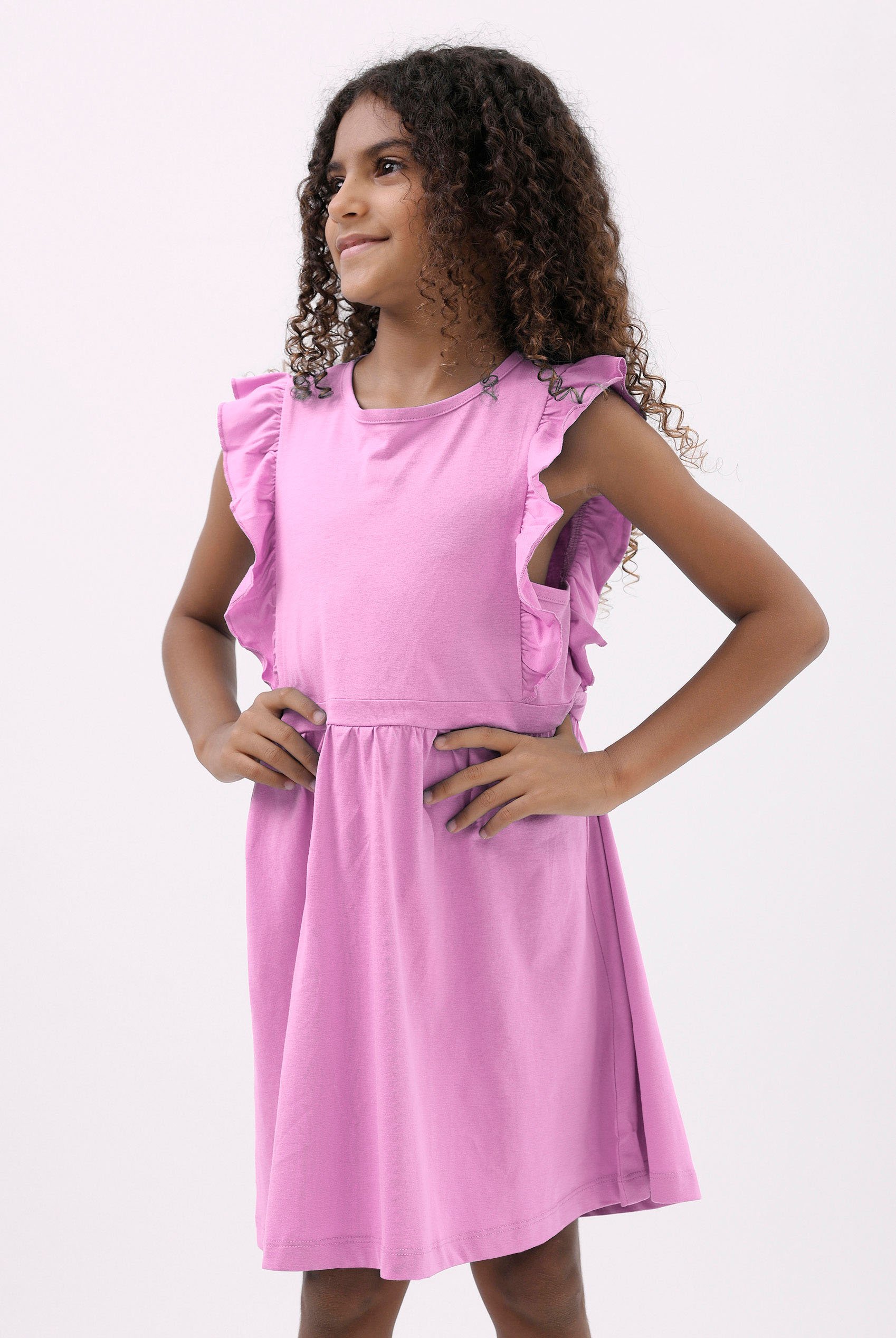 Girls Ruffle Sleeve Dress (12/18mths - 6/7yrs)