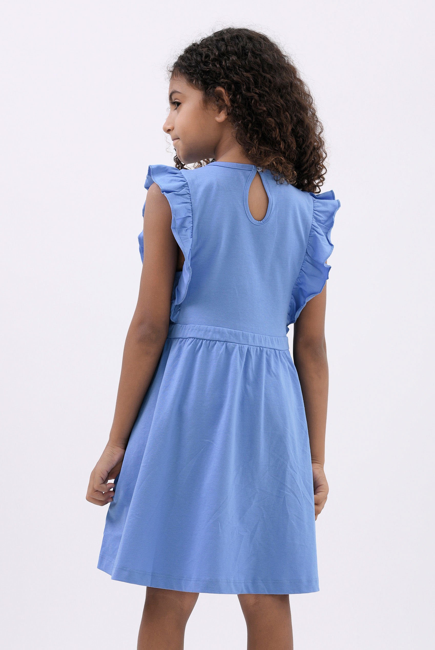 Girls Ruffle Sleeve Dress (12/18mths - 6/7yrs)