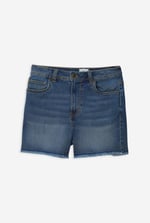 Raw Hem Skinny Denim Shorts