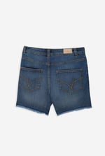 Raw Hem Skinny Denim Shorts