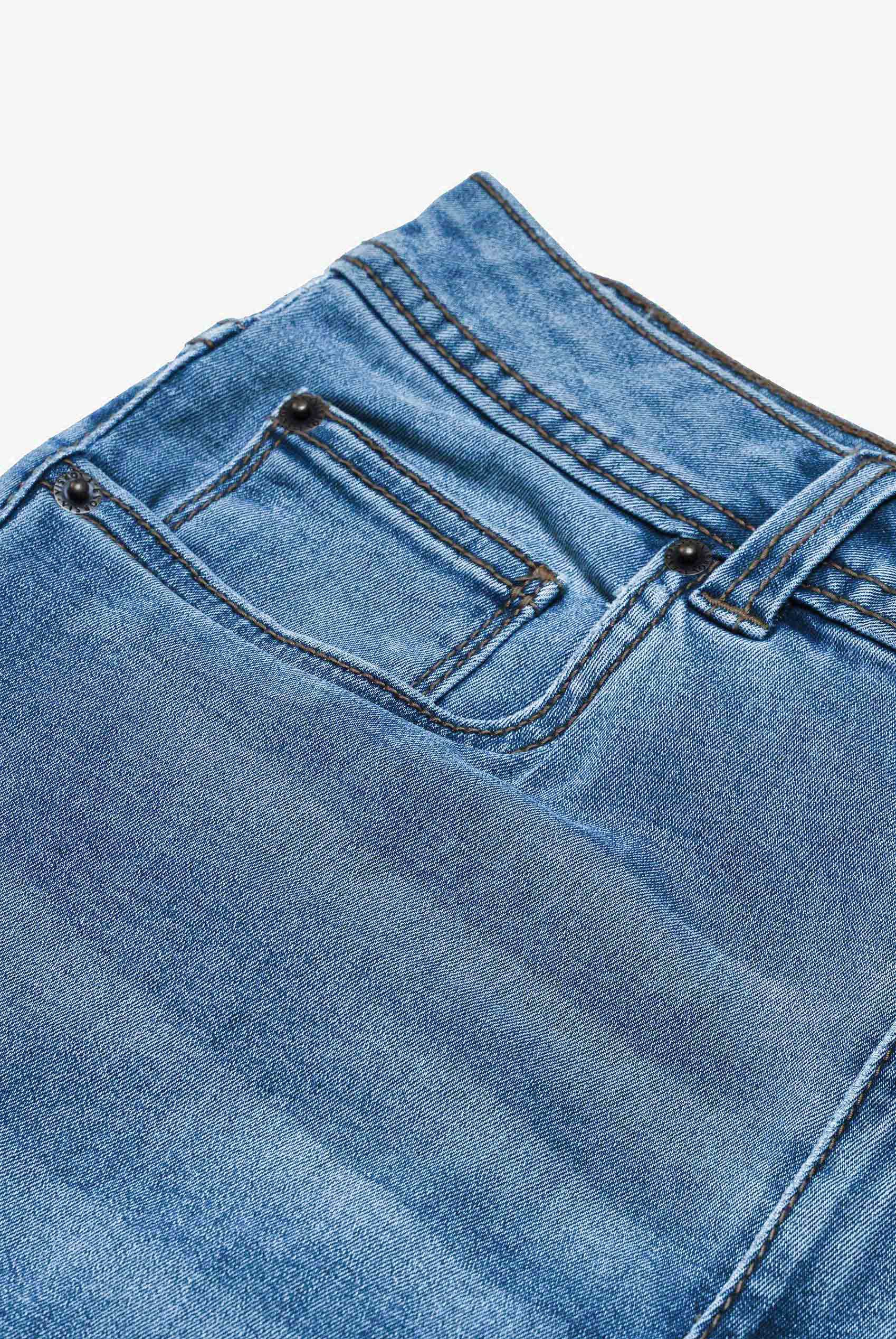 Raw Hem Skinny Denim Shorts