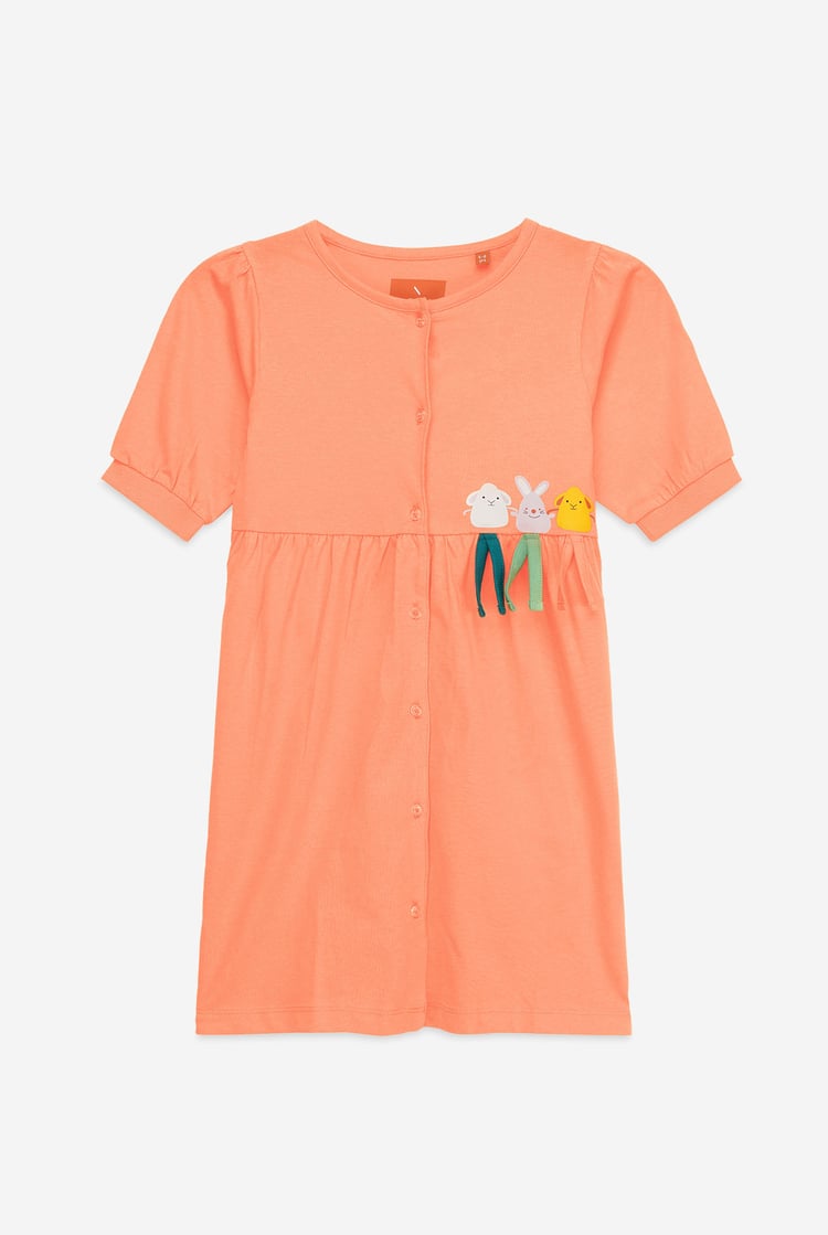 Girls Little Rabbit Puff Sleeve Dress  (12/18mths-6/7yrs)