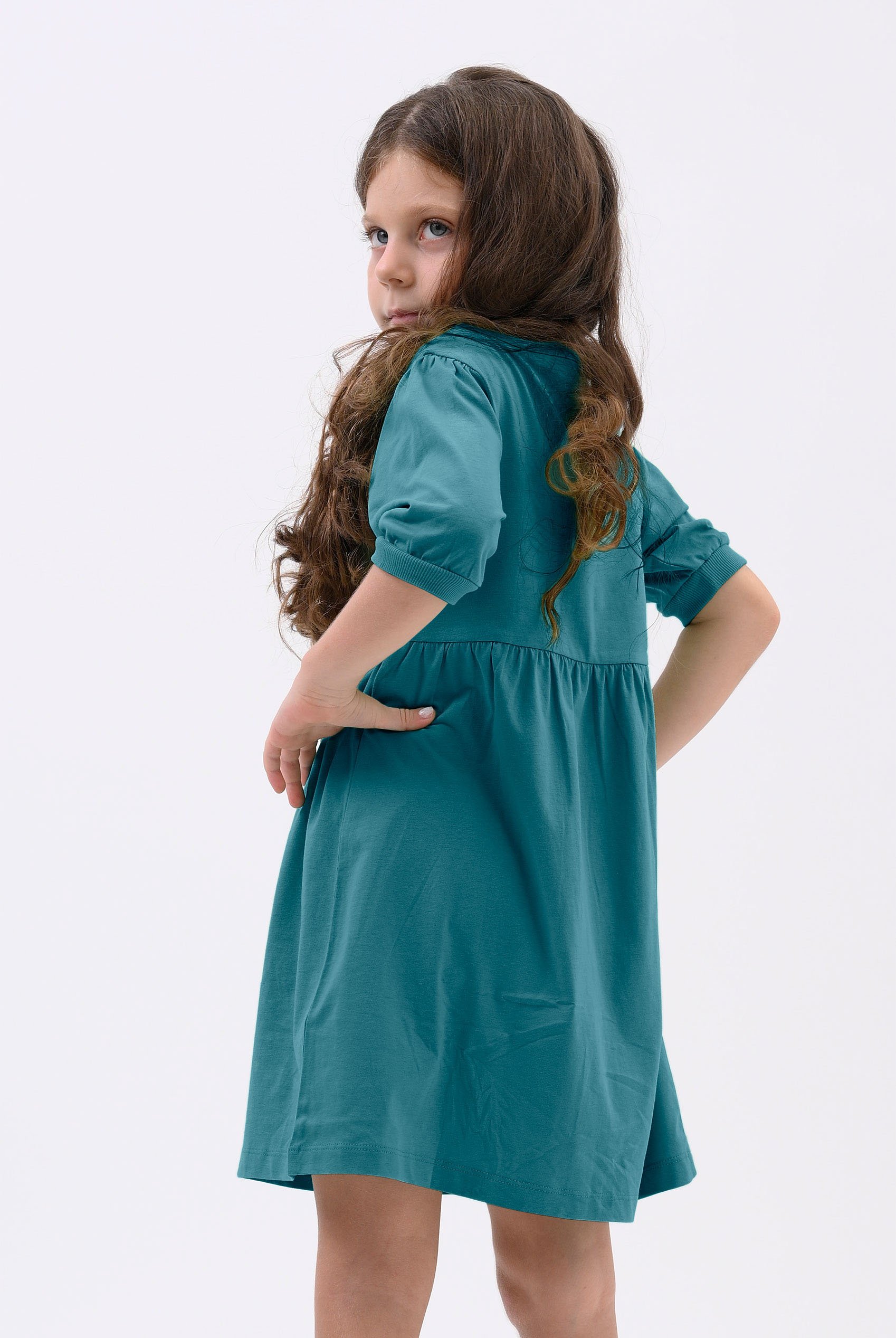 Girls Little Rabbit Puff Sleeve Dress  (12/18mths-6/7yrs)