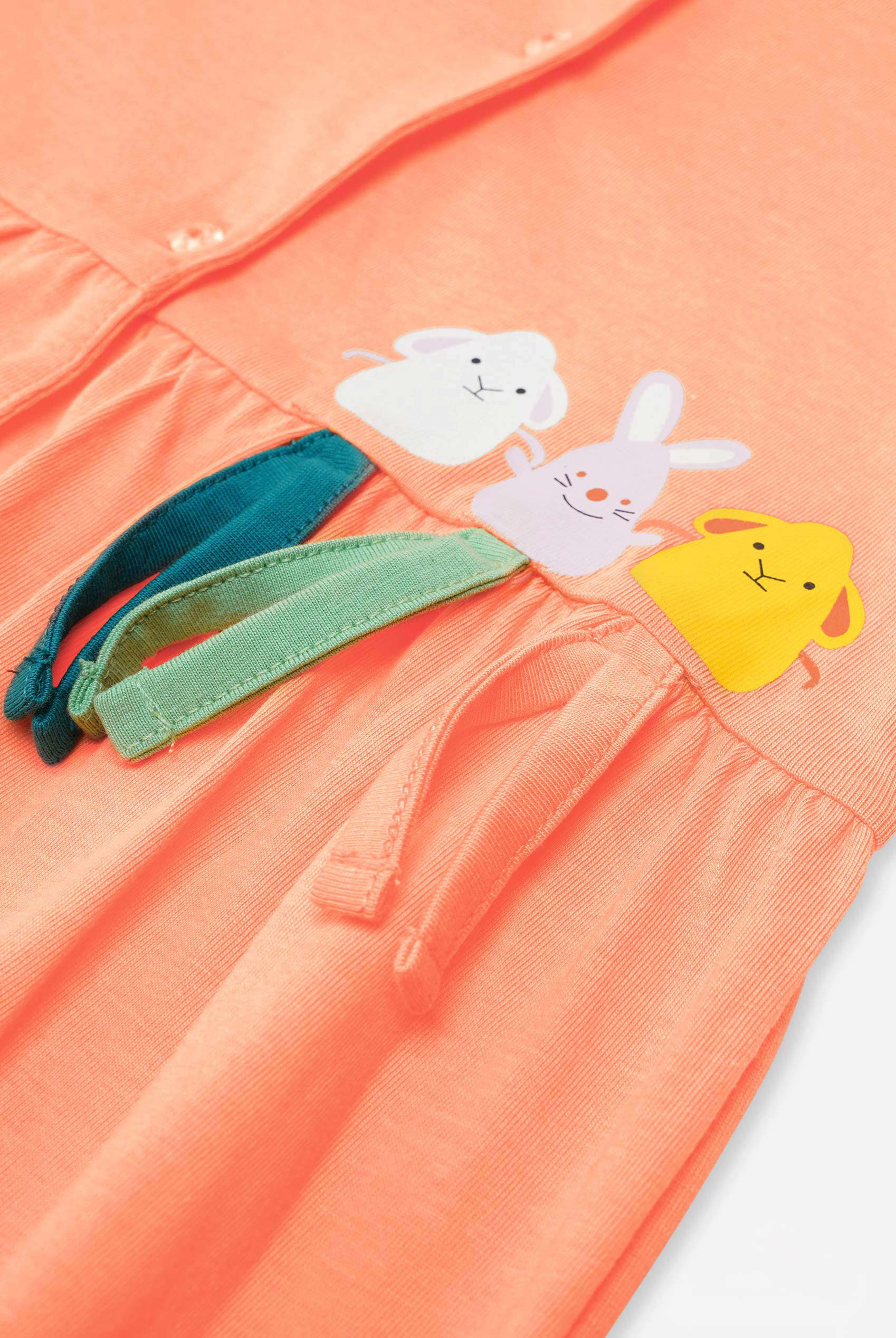 Girls Little Rabbit Puff Sleeve Dress  (12/18mths-6/7yrs)