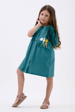 Girls Little Rabbit Puff Sleeve Dress  (12/18mths-6/7yrs)