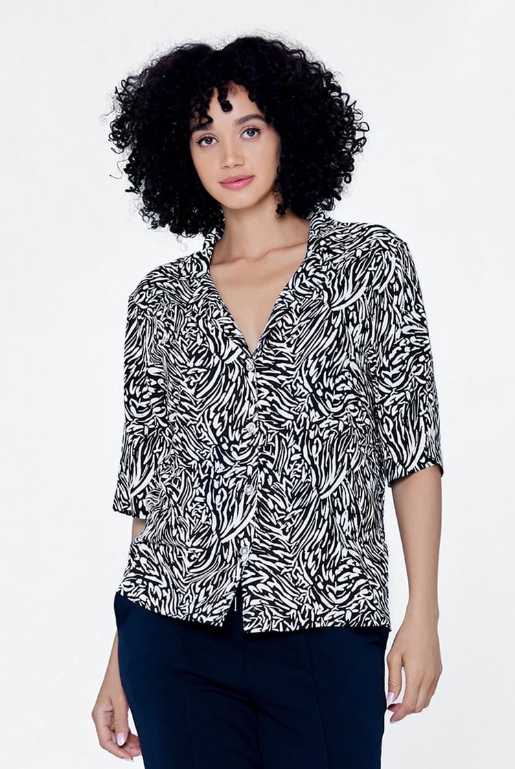 Animal Print Relaxed Shirt