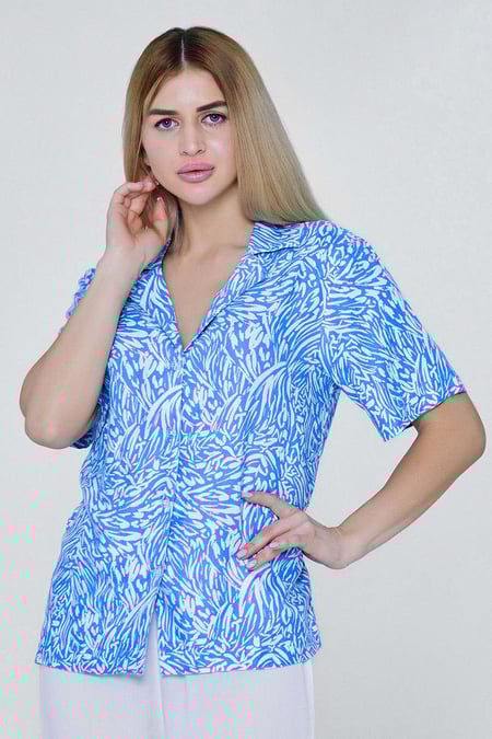 Black Animal Print Relaxed Shirt