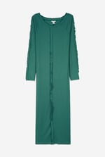 Ruffle Seam Midaxi Rib Dress