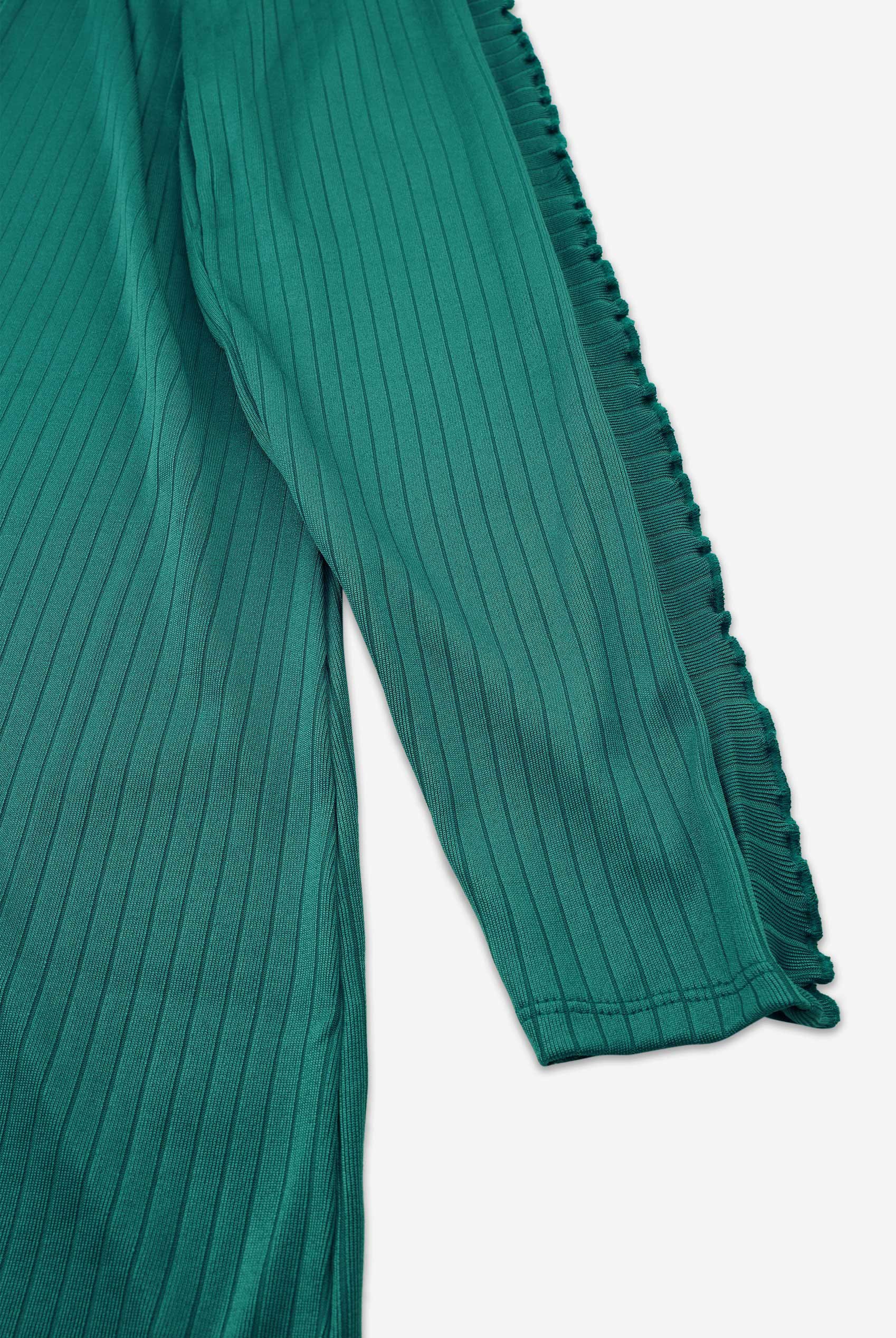 Ruffle Seam Midaxi Rib Dress