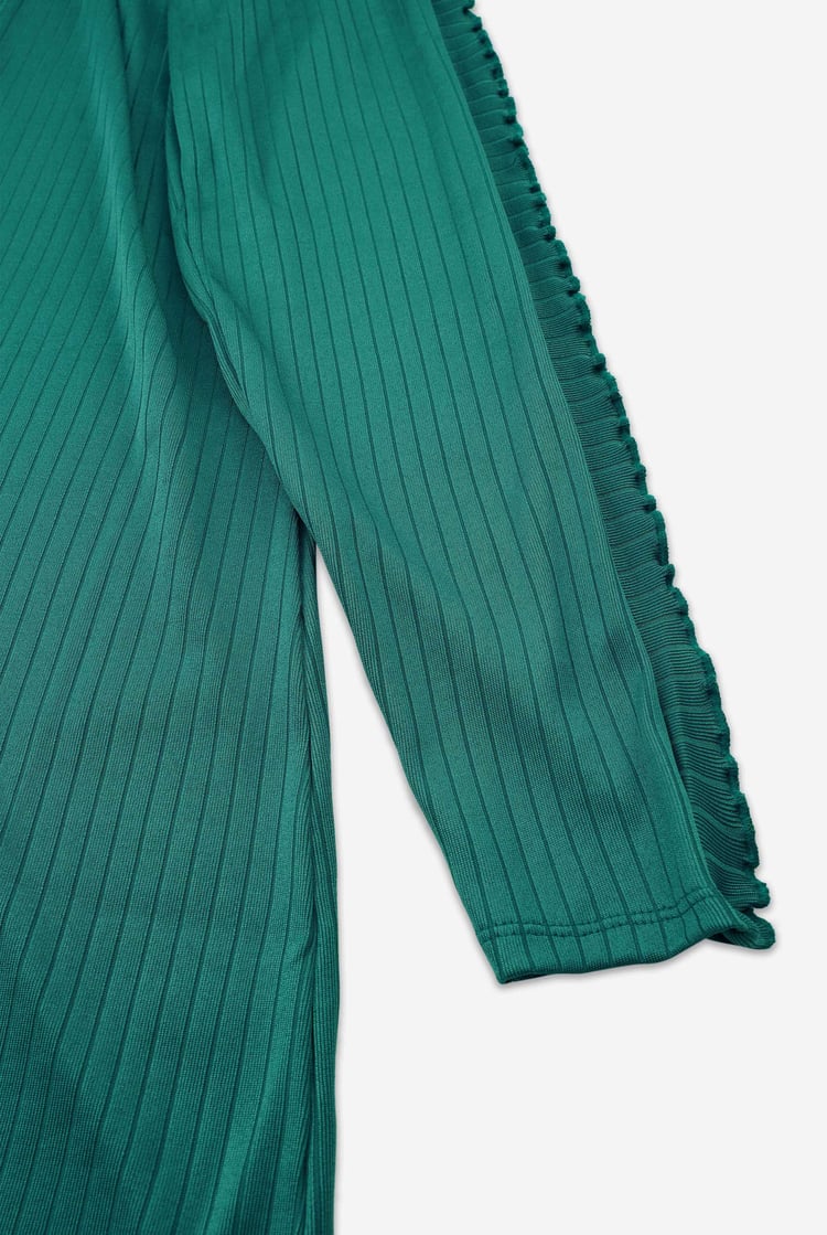 Ruffle Seam Midaxi Rib Dress