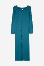 Ruffle Seam Midaxi Rib Dress