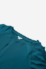 Ruffle Seam Midaxi Rib Dress