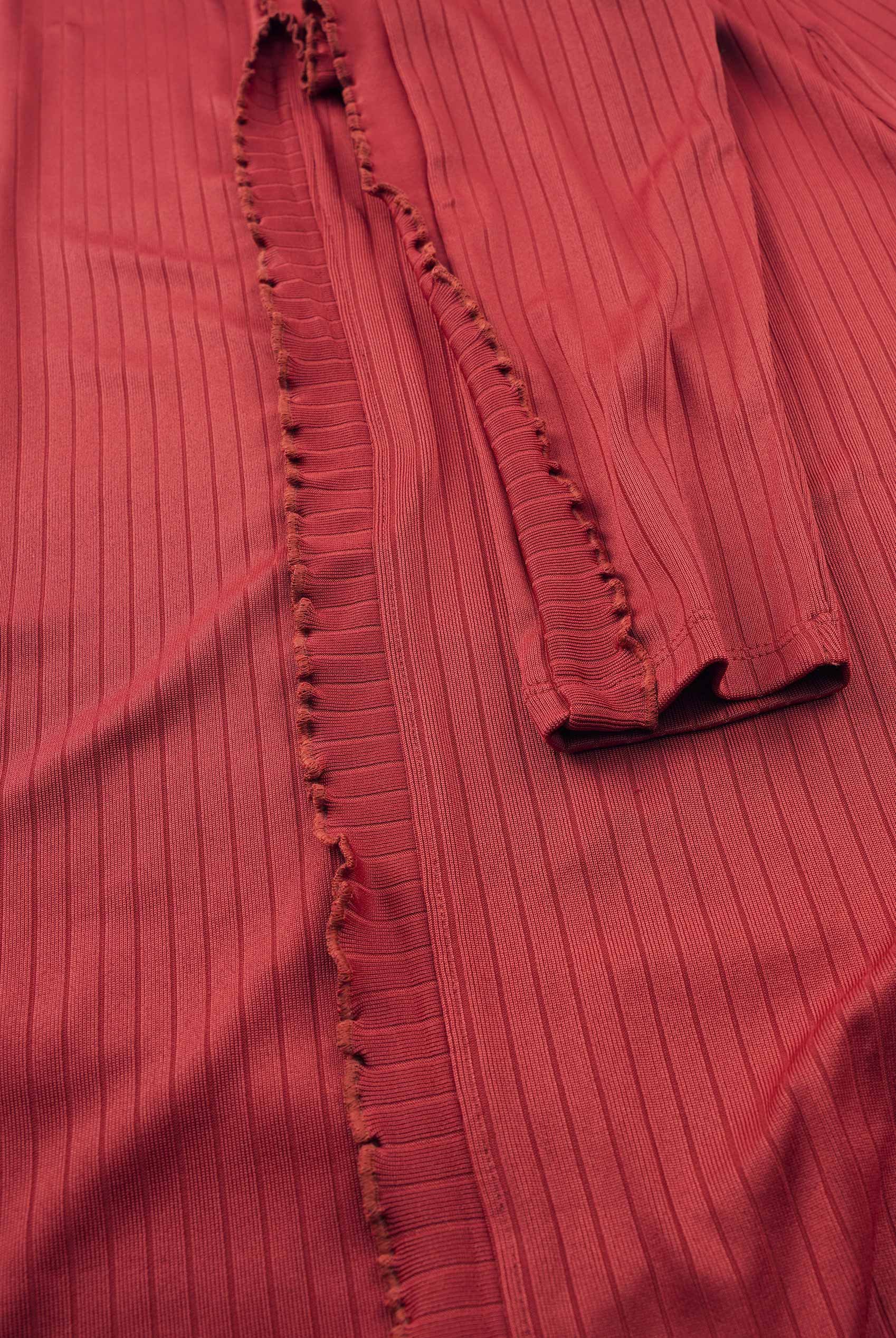 Ruffle Seam Midaxi Rib Dress