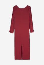 Ruffle Seam Midaxi Rib Dress