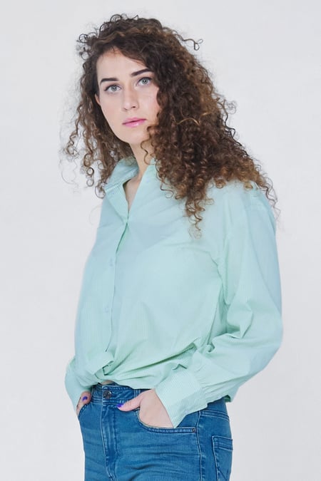 Long Sleeve Stripe Poplin Shirt