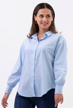 Long Sleeve Stripe Poplin Shirt