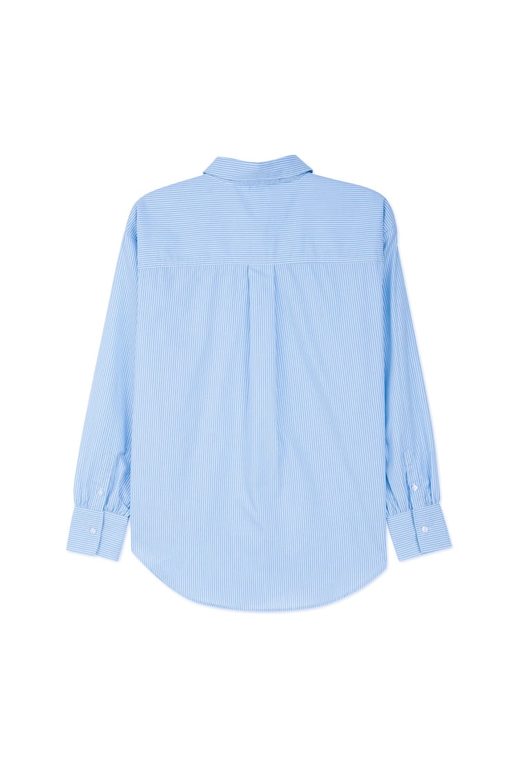 Long Sleeve Stripe Poplin Shirt