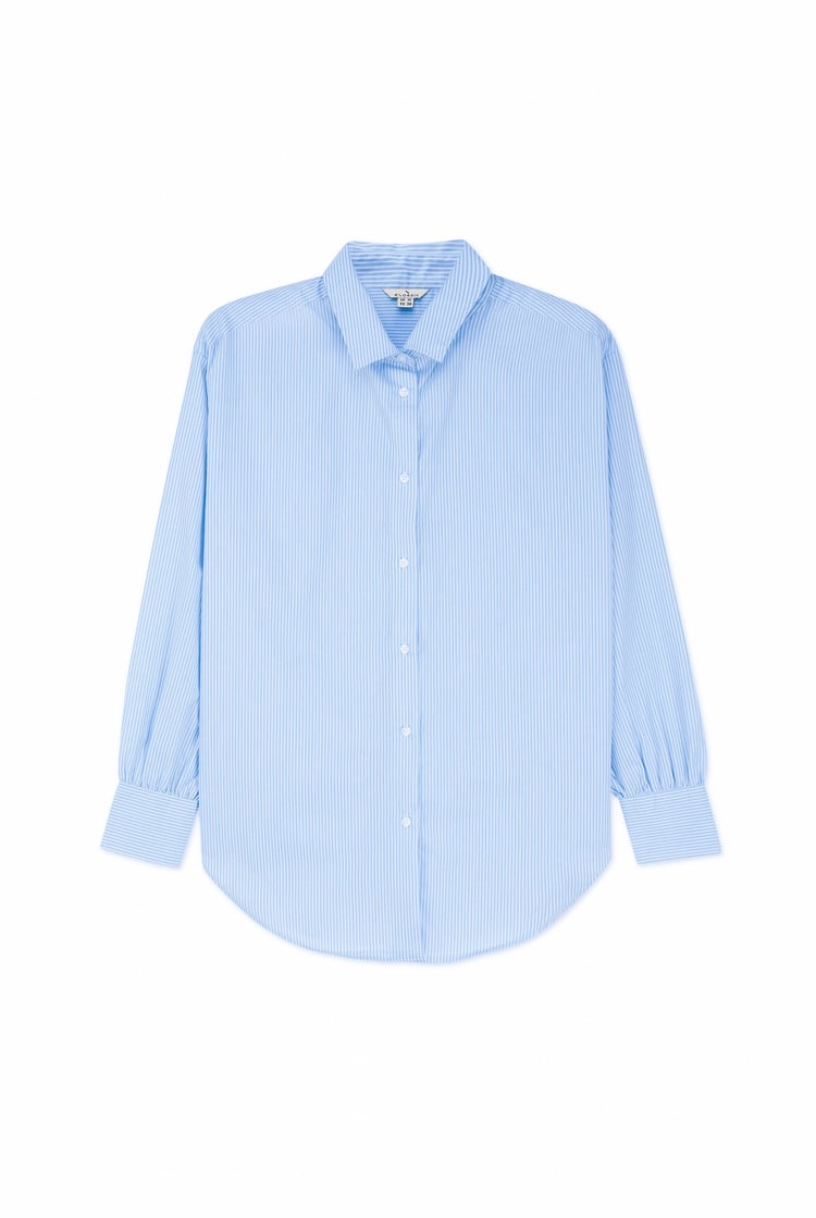 Long Sleeve Stripe Poplin Shirt