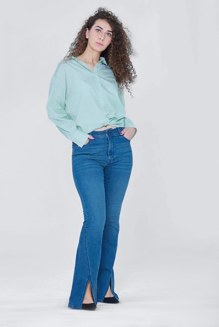 Long Sleeve Stripe Poplin Shirt