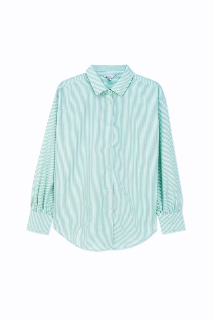 Long Sleeve Stripe Poplin Shirt