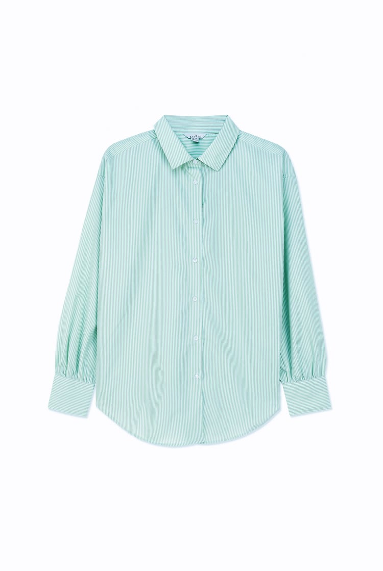 Long Sleeve Stripe Poplin Shirt