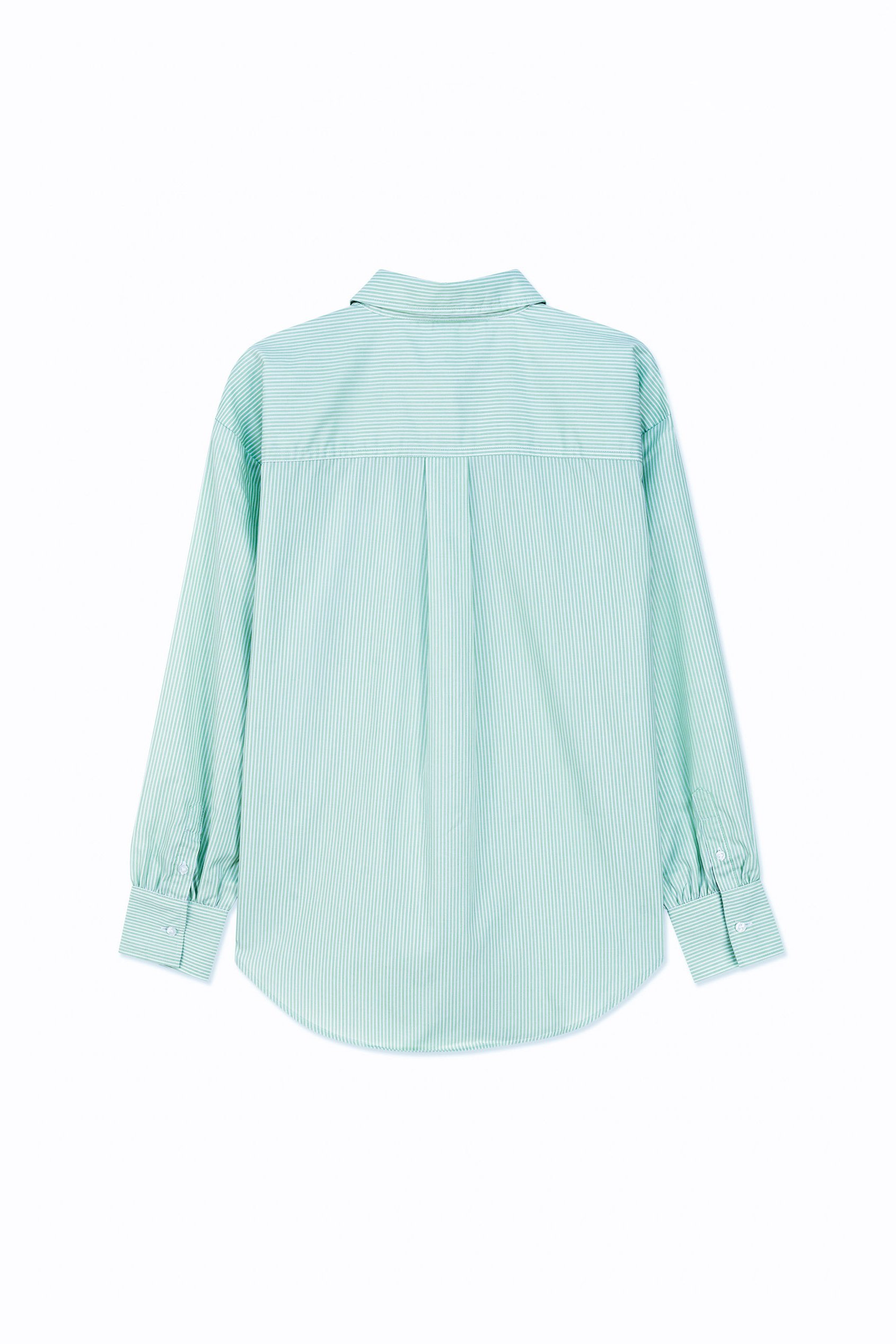 Long Sleeve Stripe Poplin Shirt