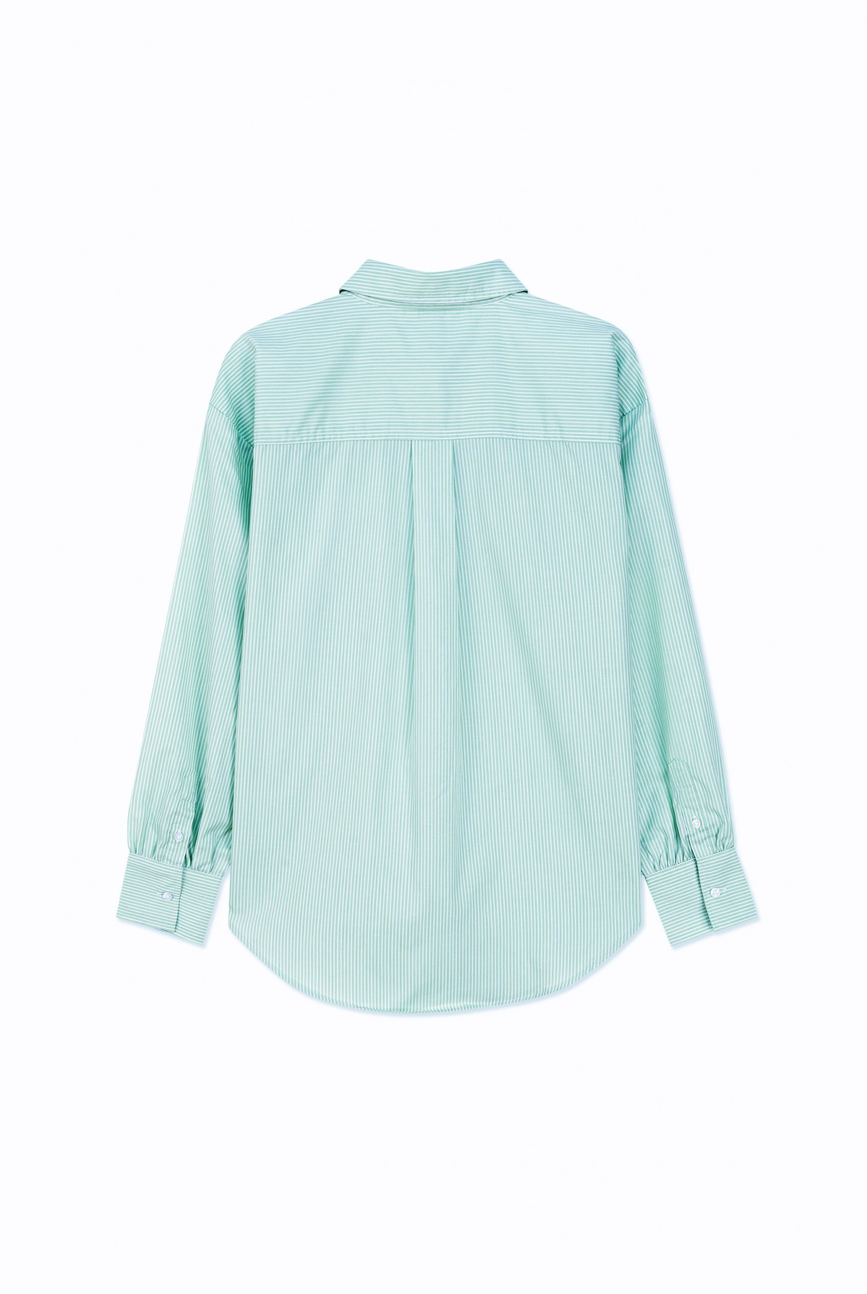 Long Sleeve Stripe Poplin Shirt