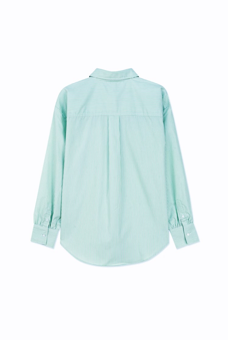 Long Sleeve Stripe Poplin Shirt