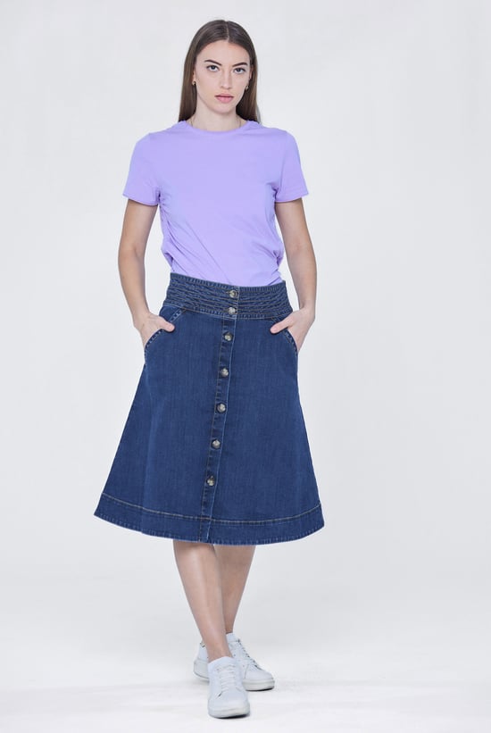 A-Line Midi Skirt