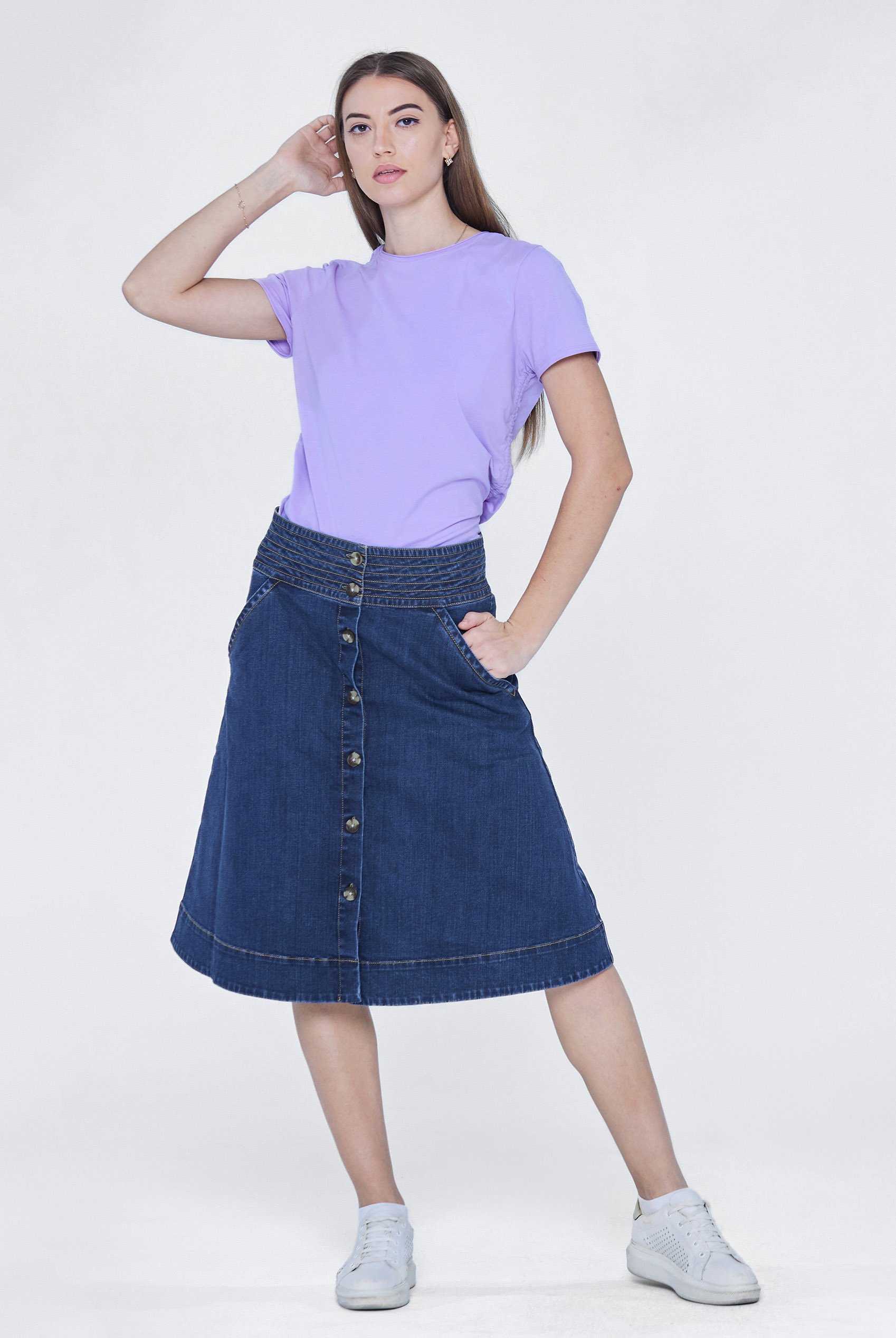 A-Line Midi Skirt