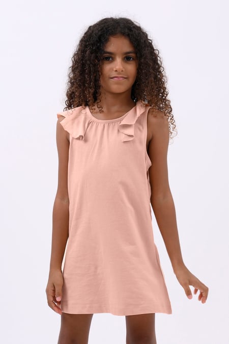 Girls Cream Ruffle Collar Dress (12/18mths-6/7yrs)