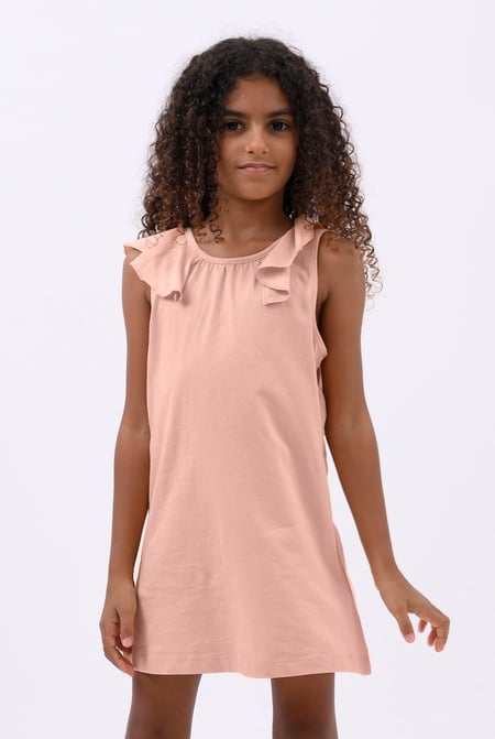 Girls Cream Ruffle Collar Dress (12/18mths-6/7yrs)