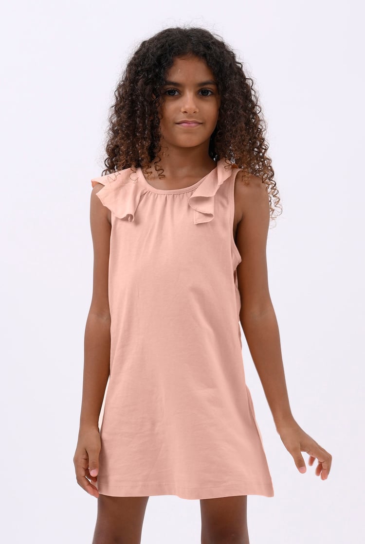 Girls Ruffle Collar Dress (12/18mths-6/7yrs)