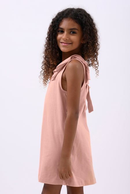 Girls Cream Ruffle Collar Dress (12/18mths-6/7yrs)