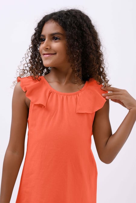 Girls Cream Ruffle Collar Dress (12/18mths-6/7yrs)