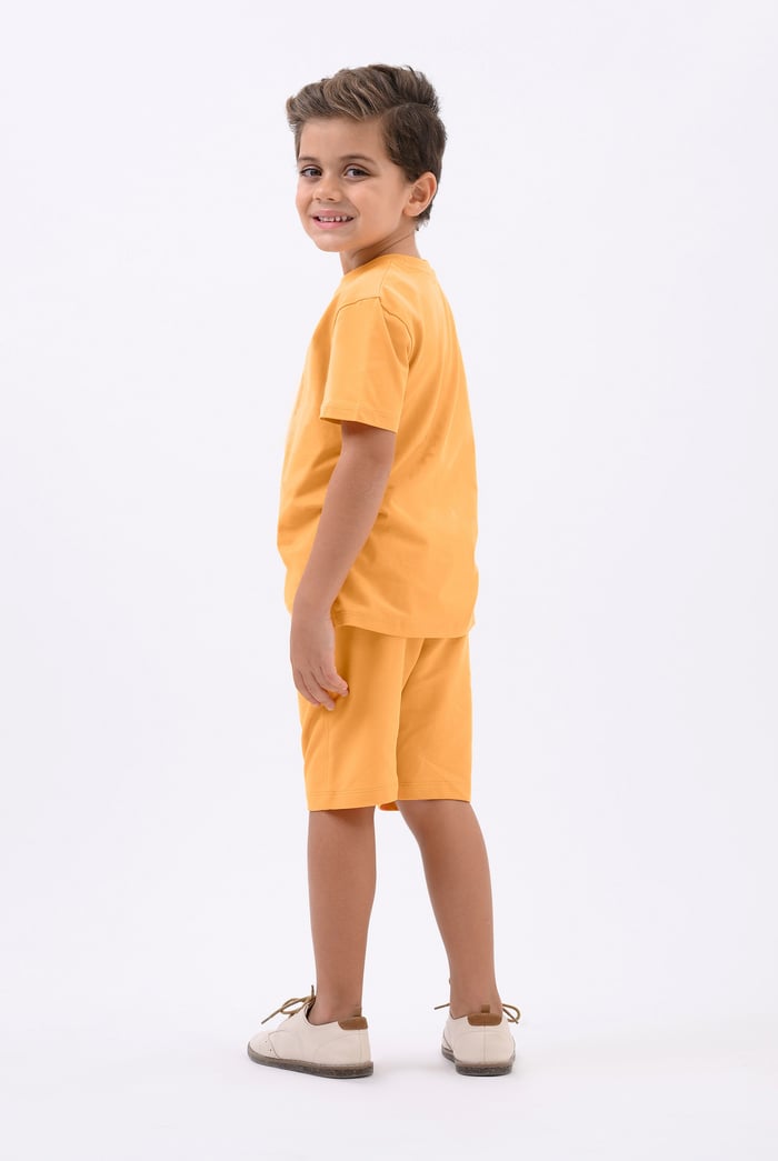Boys Wolf Print T-shirt & Shorts Set (3yrs-9yrs)