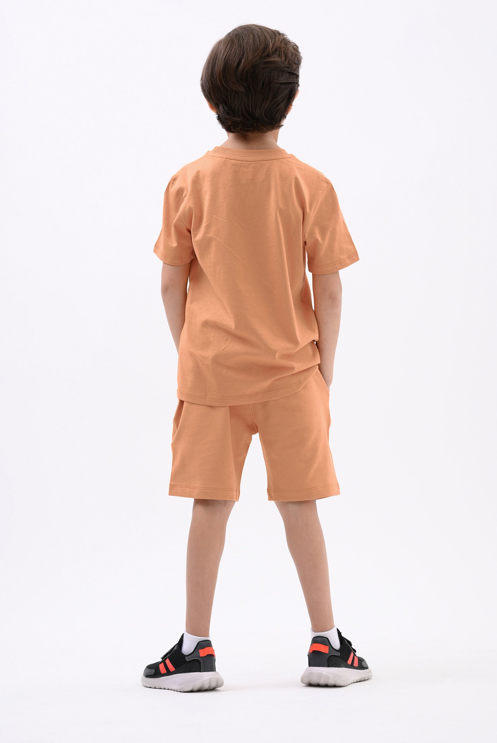 Boys Wolf Print T-shirt & Shorts Set (3yrs-9yrs)
