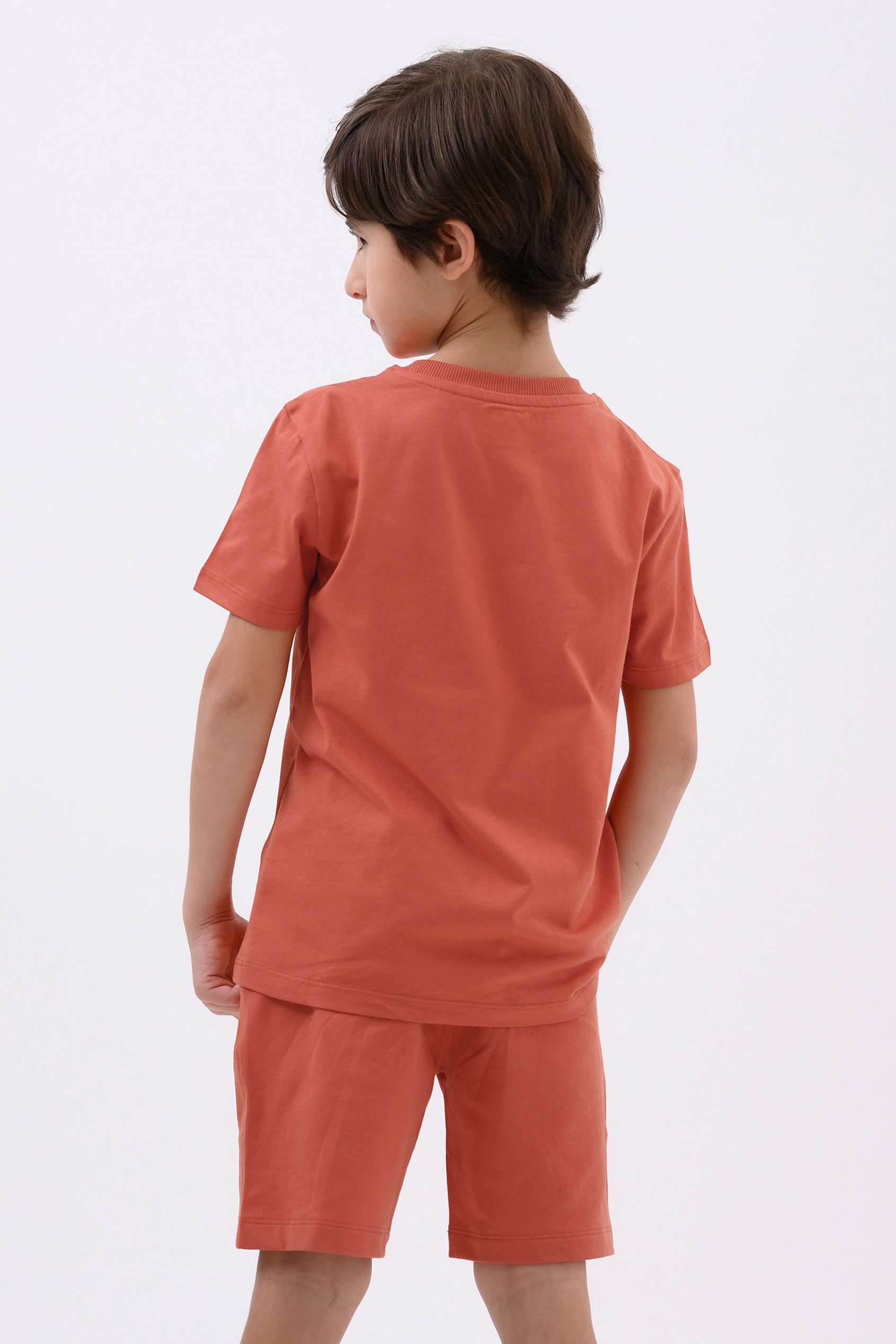 Boys Wolf Print T-shirt & Shorts Set (3yrs-9yrs)