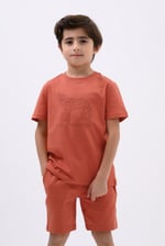 Boys Wolf Print T-shirt & Shorts Set (3yrs-9yrs)