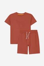 Boys Wolf Print T-shirt & Shorts Set (3yrs-9yrs)