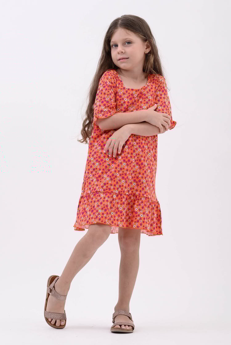 Girls Ditsy Print Dress (12/18mths-6/7yrs)