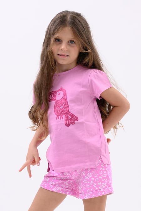 Girls Cream Floral Printed Shorts (12/18mths-6/7yrs)