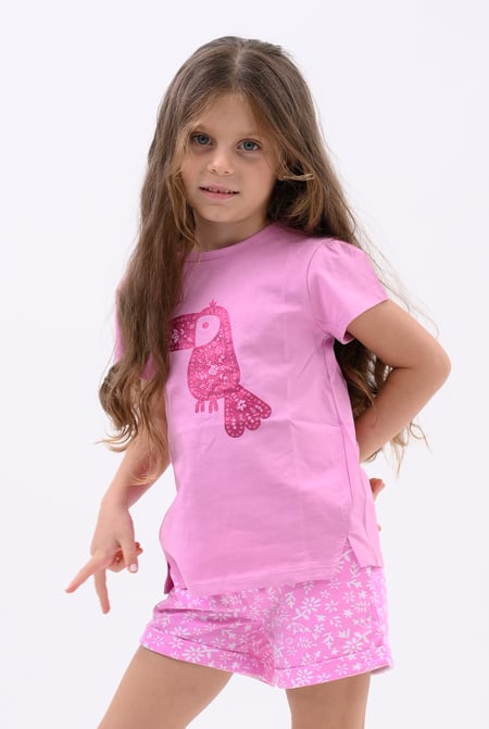 Girls Cream Floral Printed Shorts (12/18mths-6/7yrs)