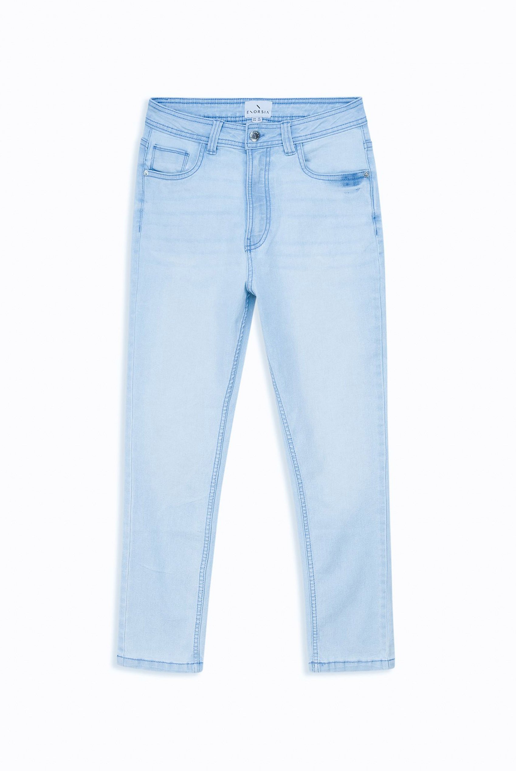 Mid Waist Ankle Length Jeans