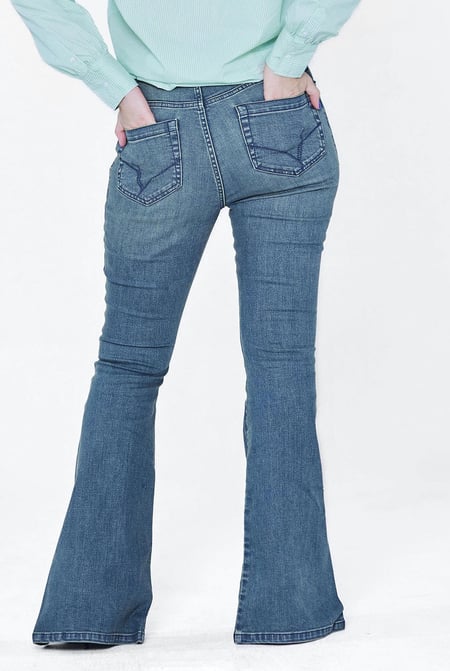 Light Blue Enorsia Authentic Bell Bottom Jeans