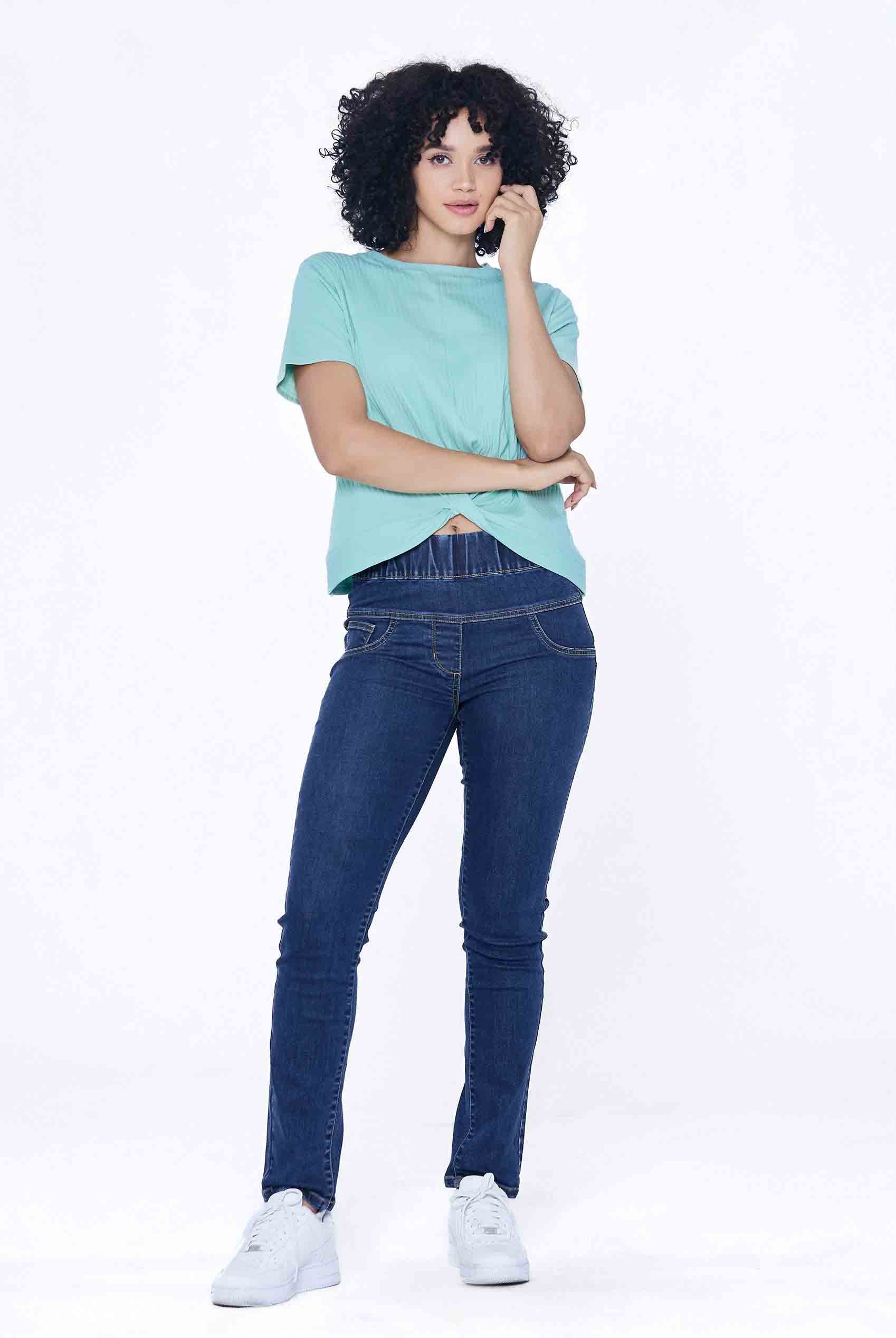 Super Stretch Pull-On Denim Leggings