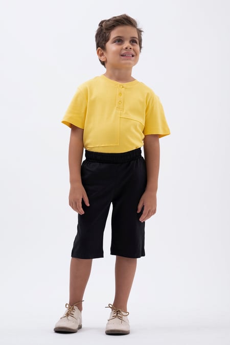 Black Essential Boys Jersey Shorts