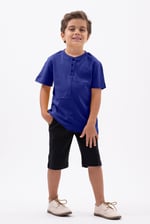 Button Placket With Front Cut & Sew T-Shirt