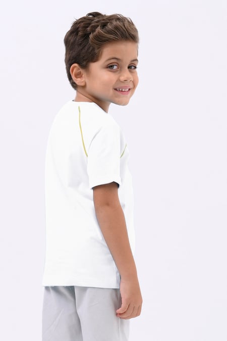 White Zoo Carnival Printed T-Shirt