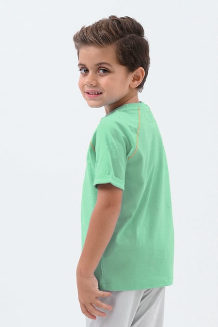 Green Zoo Carnival Printed T-Shirt